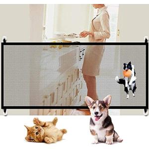 ペットフェンス 犬 猫用ペットフェンス ベビーゲート犬 猫 侵入防止 隔離ネット 多用途 屋内安全ゲート 安全ガード 間仕切り 家具保護 簡単