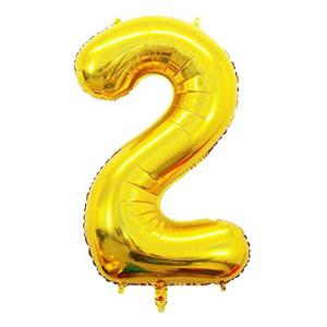 風船 バルーン ゴールデン 飾り付け 数字2 ナンバー 32インチ 大きい 誕生日 ハッピーバースデー 記念日 パーティー｜free-store78
