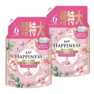 レノア Lenor まとめ買い大容量 ハピネス 夢ふわタッチ 柔軟剤 アンティークローズ 詰め替え 1900mL×2袋