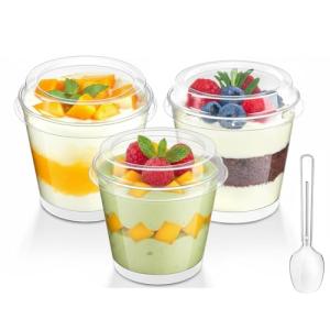 FGIUKC プリンカップ 使い捨て 蓋付 50...の商品画像