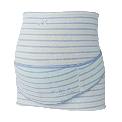 犬印本舗 ふわふわパイルボーダー妊婦帯 M サックス HB8169