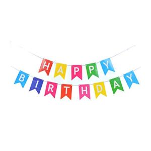 お誕生日おめでとうバナー誕生日ステーショナリーバナーアゲハチョウ旗バナーガーランド誕生日飾り誕生日パーティー用品（8色オプション）｜free-store78