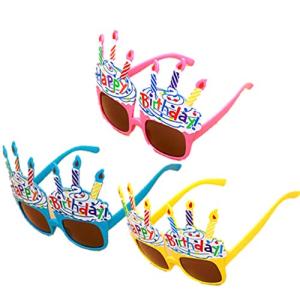 ハッピーバースデー サングラス 3色セット Happy Birthday 誕生日 バースデーパーティー おもしろ眼鏡｜free-store78