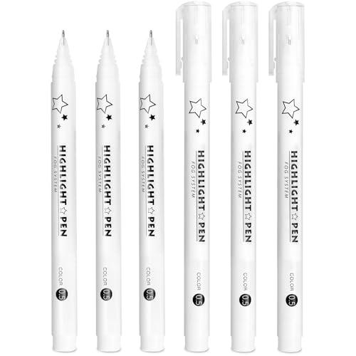 Elegirme ジェルボールペン 白ペン 0.5mm 極細 不透明調 ホワイトペン イラスト 手書...