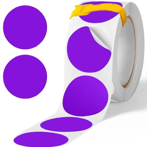 Aokeea カラーラベル 丸型 50mm 丸シール500枚入 マジック式結束バンド1本 大容量 ロ...