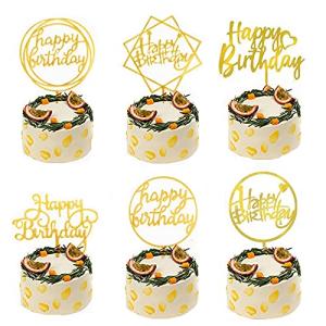 ケーキトッパー 誕生日 ゴールド 12枚セット ケーキ飾り トッパー Happy Birthday ケーキ挿入カード バースデー デコレーション｜free-store78