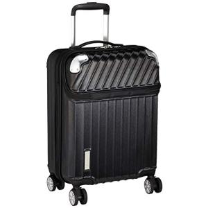 トラベリスト  スーツケース ジッパー トップオープン モーメント 機内持ち込み可 35L 54 cm 3.4kg ブラックヘアラインエンボス｜free-store78