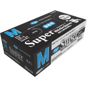 フジ スーパーニトリルグローブ 粉無し ブラック...の商品画像