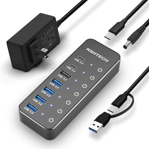 RSHTECH USB ハブ10Gbps 7ポートUSB C 3.2x2 USB A 3.2x1 U...