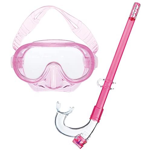 エーキューエー(AQA) マリンスポーツ スノーケル SEA-J 2点セットV クリスタルピンク(1...