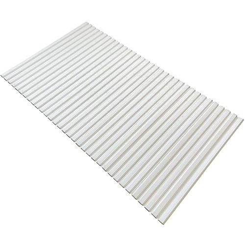 ミエ産業 軽量シャッター式 風呂ふた 製品サイズ (約) 75×142.5cm ホワイト 防カビ加工...