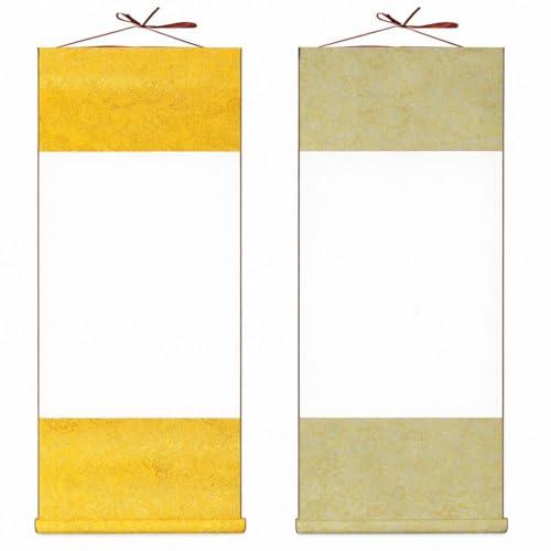 Sweet Plus 掛け軸 白紙 画仙紙 半紙 書道 習字 水墨画 日本画 色紙 書き初め 無地 ...