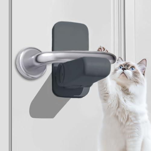 ドアノブ ドアロック 1個入り 部屋鍵 2色対応（ホワイト/グレー） 猫 脱走防止 ベビーガード チ...