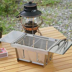 Mt.SUMI Perfect Grill Mini パーフェクトグリル ミニ 折りたたみ式バーベキューグリル 焚き火台 トング付き ソロキャン｜free-store78