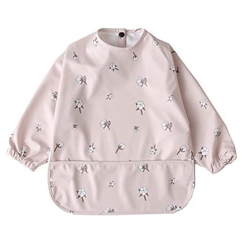 kalavika お食事エプロン 長袖 6ヶ月〜54ヶ月 赤ちゃん お食事スタイ 女の子 男の子 ベ...