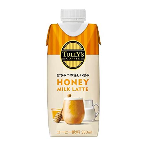 タリーズコーヒー ハニーミルクラテ 330ml×12本 キャップ付き 紙パック