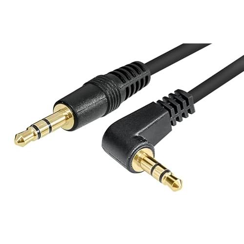 3.5mm ステレオミニプラグケーブル 5m(L型-ストレート オス-オス) オーディオケーブル 5...
