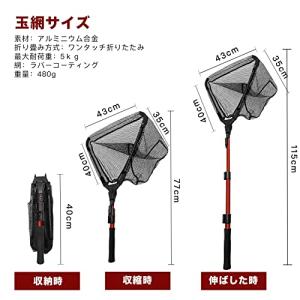 Wlikn ランディングネット 玉網 折りたた...の詳細画像1