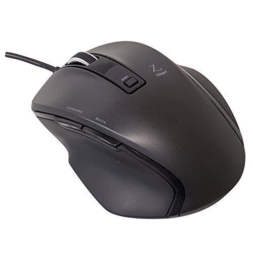 Digio2 究極のカタチ 有線 マウス 5ボタン Blue LED Sサイズ ブラック Z7505