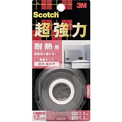 3M 両面テープ 超強力 耐熱 用 幅12mm 長さ1.5ｍ スコッチ KHR-12R 小巻