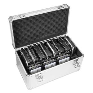 GLOTRENDS B86 2.5/3.5インチ内蔵HDD/SSD用14スロット収納ボックス、持ち運び用ポータブルデザイン、IP65防水、HDD