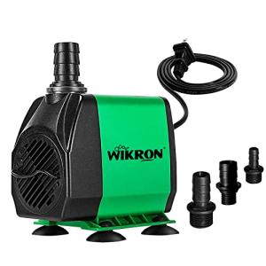 WIKRON ABS 水中ポンプ 24W 吐出量3000L/H 調整可能 最大揚程3M 2 M 電源 コード付き IPX8防水仕様 静音設計 循｜free-store78