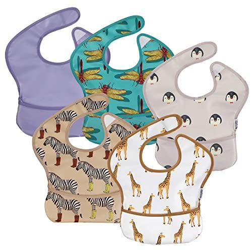 GLLQUEN BABY  離乳食エプロン 保育園エプロン 5点セット ベビー 子供 汚れ防止 フリ...