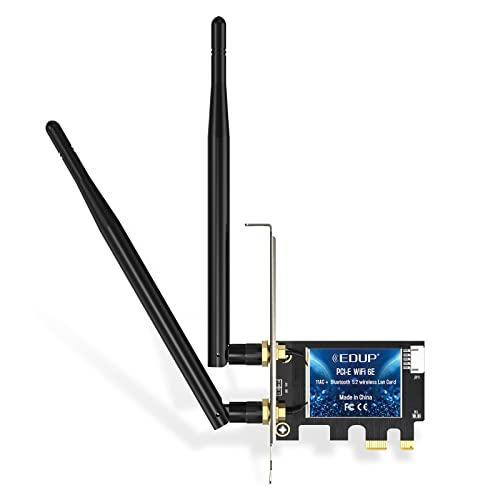 EDUP WiFi 6E PCIe 無線LANカード AX5400Mbps WiFi 6 Bluet...