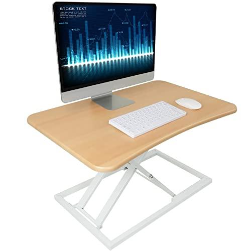 スタンディングデスク 卓上 SHUWEI 天板サイズ73×47cm ガス圧昇降式デスク 高さ6〜40...