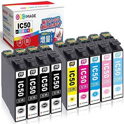 GPC Image IC6CL50 互換インクカートリッジ 50 6色パック+ ICBK50 黒3本...