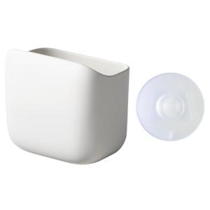 マーナ (marna) マーナ (marna) 洗面ゴミ箱 (浮かせるゴミ箱/吸盤式でもお手入れ簡単) 洗面台 洗面所 コンパクト (ホワイト)