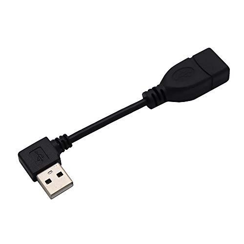 ViViSun USB2.0 延長ケーブル 左右９０°Ｌ型 Aオス to Aメス 金メッキコネクタ付...