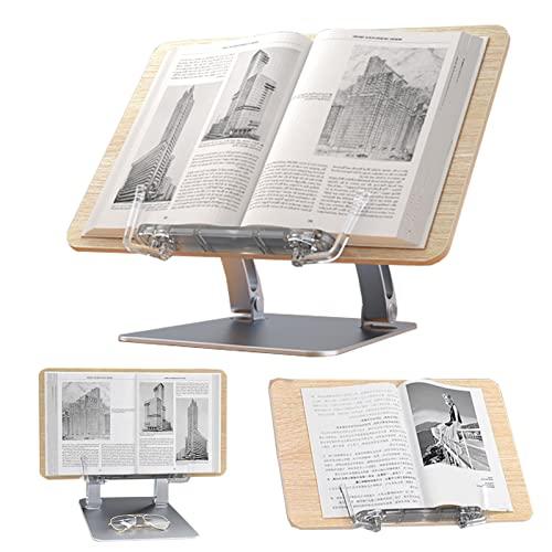ブックスタンド 書見台 教科書スタンド 傾斜台 book stand 卓上 木製 無階段高さ調整角度...