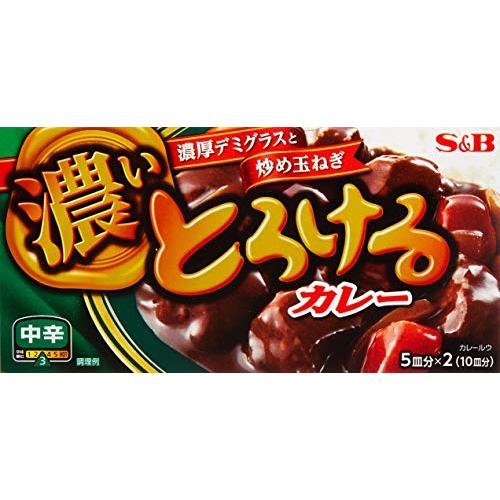 S&amp;B とろける濃いカレー 中辛 175g×5個