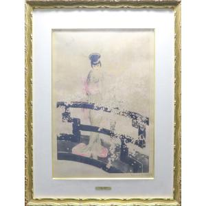 ルイ・イカール リリィ 人物画 絵画 女性 アールデコ アンティーク 銅