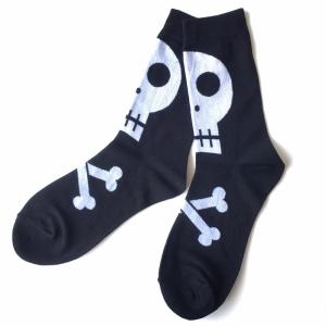 Skull スカル ソックス 靴下 ソックス レディースソックス 女性用靴下 誕生日プレゼント プレゼント ラッピング無料 送料無料｜free-style