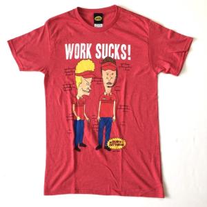 BEAVIS & BUTT-HEAD / ビーバス・アンド・バットヘッド WORK SUCKS! アニメTシャツ｜free-style