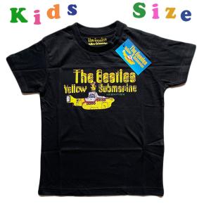 ビートルズ The Beatles ブラック イエローサブマリン キッズTシャツ 子供服 Tシャツ ...