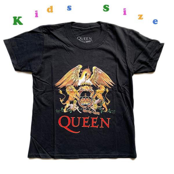 クィーン QUEEN ブラック キッズTシャツ 子供服 Tシャツ ロックTシャツバンドTシャツ 3歳...