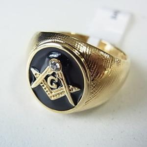 超希少新品 フリーメーソン FREE MASON フリーメイソン カレッジリング ゴールドリング2J 送料無料