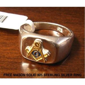 リング フリーメイソン FREE MASON カレッジリング シルバーリング スターリングシルバー 925 メンズ