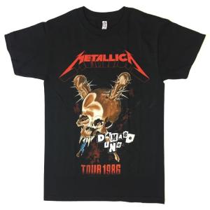 METALLICA メタリカ "DAMAGE INC TOUR 1986" ブラック バンドTシャツ｜free-style