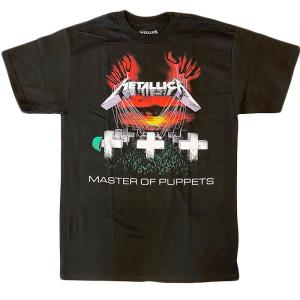 バンドTシャツ METALLICA メタリカ メンズ master of puppets Tシャツ ブラック ロックTシャツ アルバム 送料無料｜free-style