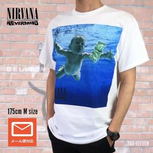 NIRVANA ニルバーナ "NEVERMIND" Tシャツ アルバム ジャケット ホワイト バンドTシャツ メール便 送料無料｜free-style