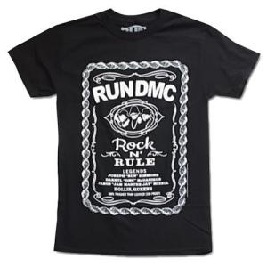 RUN DMC ランディエムシー Tシャツ ウィスキーラベル ブラック バンドTシャツ ロックTシャツ ヒップホップ 送料無料｜free-style