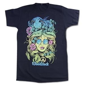 WOODSTOCK '69 ウッドストック  "Woman with Blue Bird" 限定Tシャツ｜free-style