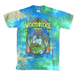 WOODSTOCK '69 ウッドストック  "ブルー系タイダイ"　Tシャツ　｜free-style