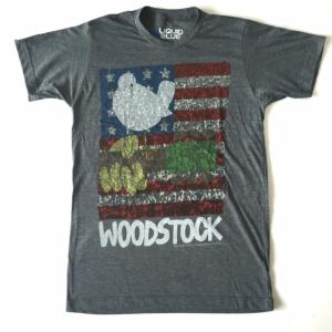 WOODSTOCK '69 ウッドストック 星条旗 ヘザーグレー ロックTシャツ バンドTシャツ 送料無料｜free-style