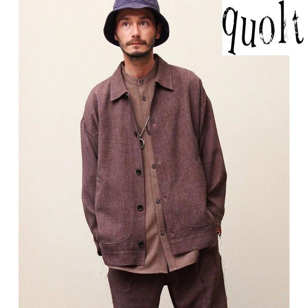 quolt 《 SMOKY JACKET 》 クオルト ヴィンテージ感 ストレッチ デニム 調 シャ...