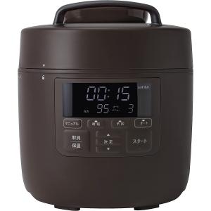 シロカ 自動減圧機能付き電気圧力鍋 SP-2DM251 ダークブラウン おうちシェフ PRO (高圧力95Kpa×自動減圧) 1台10役レシピ本付き 電気圧力鍋